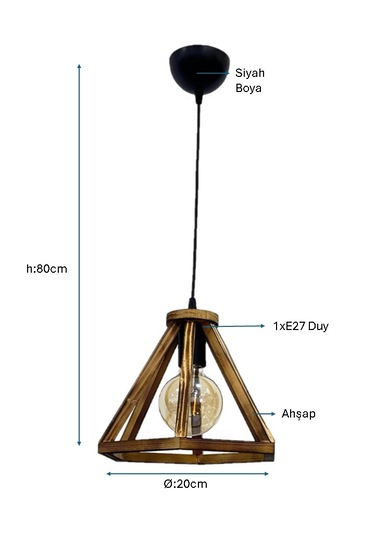 Siyah Boyalı Tekli Avize Plc-1221-av-bsy Diğer