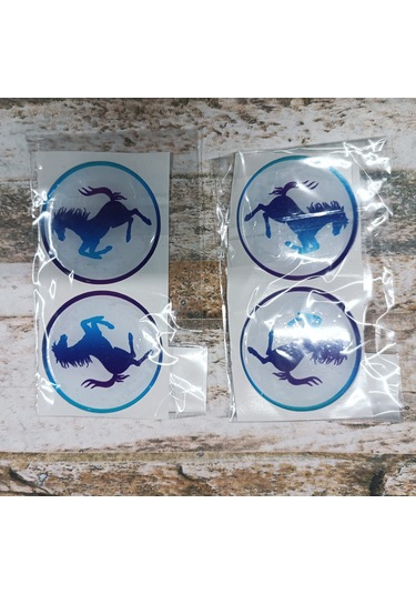 Sticker Mavi Beyaz Slikonlu Ferrarı 4x