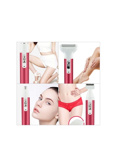 5'i 1 Arada Kadın Bikini Vücut Tüyleri Tıraş Makinesi Seti Usb Tüy Alma Epilatörü Kadınlar İçin Tüy Alma Makinesi