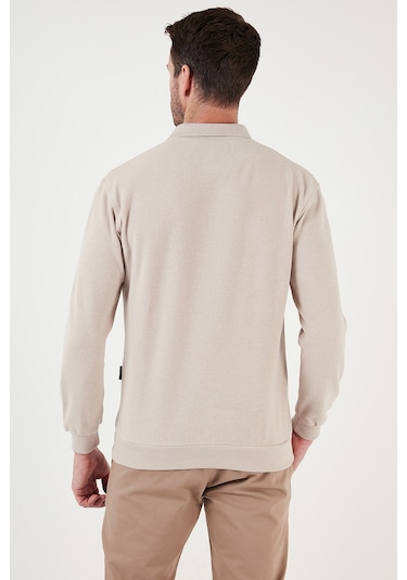 Buratti Pamuk Karışımlı Regular Fit 2'Li Paket Erkek Polo Yaka Kazak 456223S2 Bej-Haki
