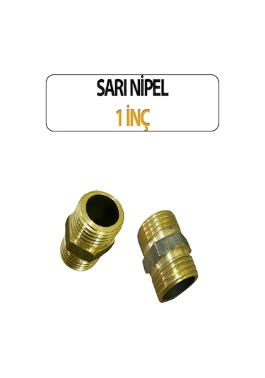 Pirinç Sarı Nipel 1 İnç