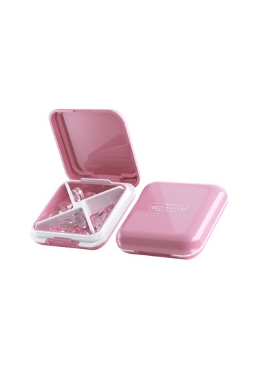 Yeiuyi7 Moda 4 Izgara Çapraz Sınıflandırma Hap Kutusu Pembe