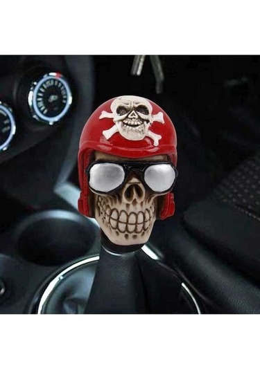 Wondernest Gözlük Kafatası Şekilli Evrensel Araç Vites Kapağı Manuel/otomatik Vites Topuzu Std