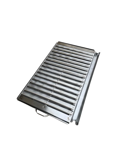 Paslanmaz Kömürlü Mangal 35 X 60 Cm Masaüstü Gri