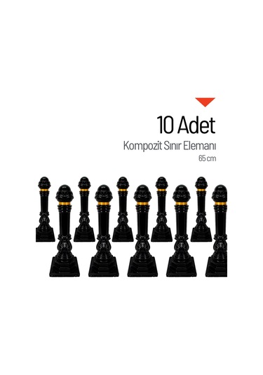 10'lu Kompozit Sınır Elemanı Seti 65cm-3640