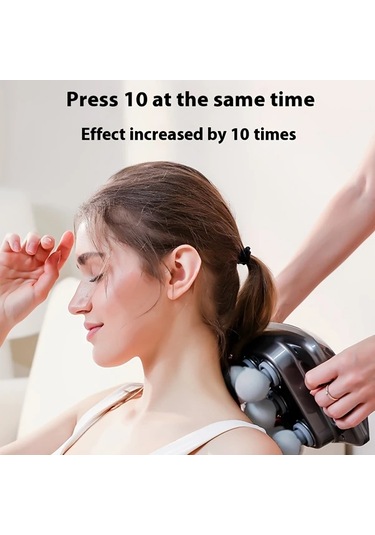 Fochsia Beyaz 9 Modlu 9 Şiddet Seviyeli 4900r Dakika Güçlü Motorlu Ergonomik Tutuşlu Çok Fonksiyonlu Tam Vücut Masaj Aleti Altın