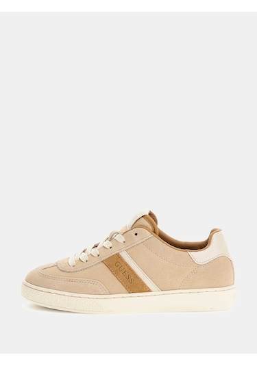 Guess Nolinas Deri Karışımlı Kadın Sneaker Ayakkabı Flpnolsue12 Bej