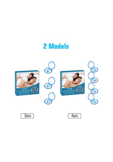 Hangfox Uyku Ve Horlama Yardımcısı 4'lü Set: Ev Alevi Burun Klipsi, Horlamayı Engelle, Burun Akışını Sağla