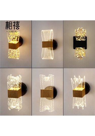 Yifomall 18w 3 Renkli Led Duvar Lambası - Akrilik, Gold, Tek Kafa - Yatak Odası, Otel Koridor - Kolay Kullanım, Dayanıklı Malzeme Altın