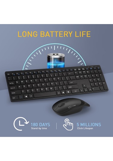 Mkespn 8022 2.4g Makas Ayak Ultra İnce Kablosuz Klavye Fare Seti Optik