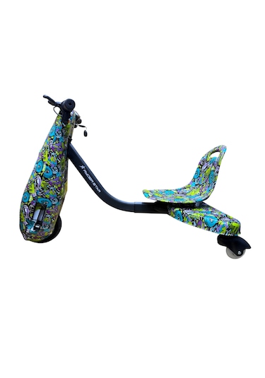 Drift Car Elektrikli Kaykay Drift Scooter Bluetooth Hoparlörlü RS-R1 Alphabet Grafiti