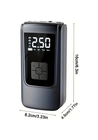 Willowhaven Kablosuz Taşınabilir 150psı Led Ekranlı Şarj Edilebilir Araba Motosiklet Bisiklet Lastik Pompası