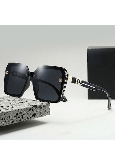 Moly Kadın Vintage Büyük Metal Polarize Uv400 Gözlük, Uv Koruma, Hafif Ve Dayanıklı