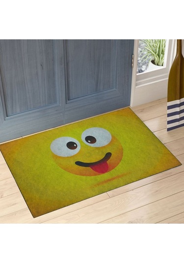 Myfloor Gülen Emoji Çift Taraflı Kauçuk Kapı Önü Paspası