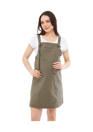 Luvmabelly Myra6310 Kot Hamile Jile Elbise-haki