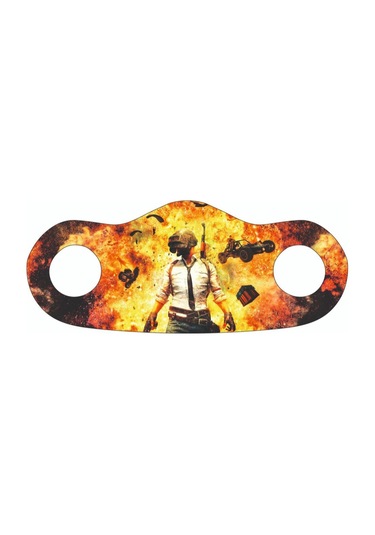 Accu-Chek Pubg Desenli Yıkanabilir Maske 5 Adet Sarı - Siyah