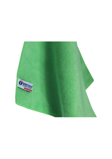 Intermop Mikrofiber Kalın Dokulu Genel Temizlik Bezi Yeşil 40 x 40 CM