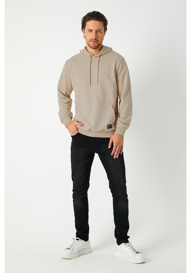 Comeor Erkek Bej Basic Kapüşonlu Regular Fit Normal Kesim 2 İplik Kumaş Günlük Sweatshirt Bej Comeor Erkek Bej Basic Kapüşonlu Regular Fit Normal Kesim 2 İplik Kumaş Günlük Sweatshirt Bej