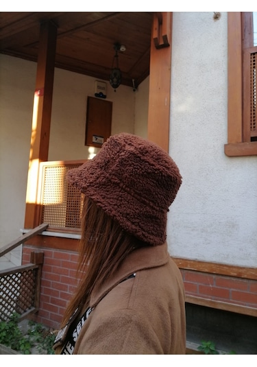 Shopiolog Kadın Peluş Bucket Şapka