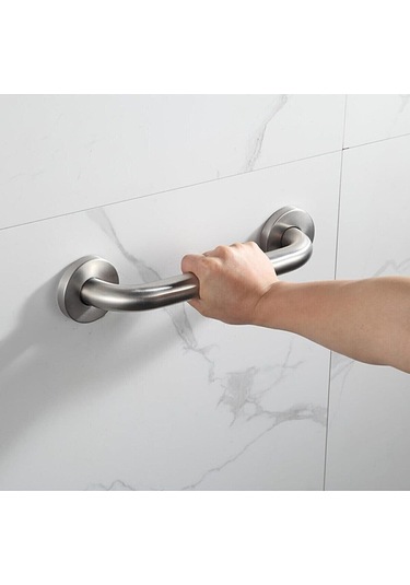 Yaşlı Hasta Engelli Paslanmaz Tutma Tutunma Barı 50 Cm Çap:1.9 Cm Gri