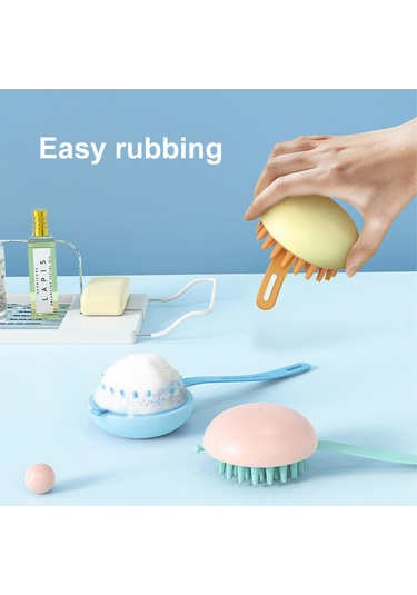 Vkemall Saç Masaj Fırçası - 2'li Set, Kuru Ve Islak Kullanım, Baş Derisi Masajı, Rahat Ve Pratik Tasarım, Göl Mavisi Düz