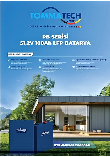 Tommatech 51.2v 100ah Lifepo4 Lfp Lityum Batarya
