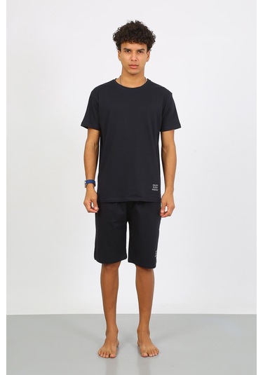 Akbeniz Erkek Pamuk Lakost Alt Üst Kaprili Pijama Takım Lacivert 6874 Lacivert