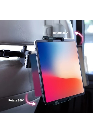 Chuangyinshop Siyah Mobil Araç Koltuğu Baş Destek Yastığı Tablet Telefon Tutucu