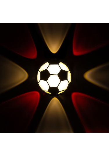 Ayt Powermaster Duvar Aplik Gün Işığı Kırmızı Futbol Topu Dekorlu Dekoratif Gece Lambası Led Aydınlatma 16x5 Cm Alüminyum