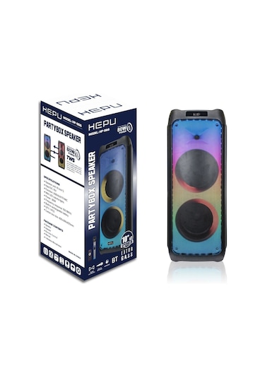 Hepu HP-966 2x10'' Kablosuz 1 El Mikrofon Bluetooth Hoparlör