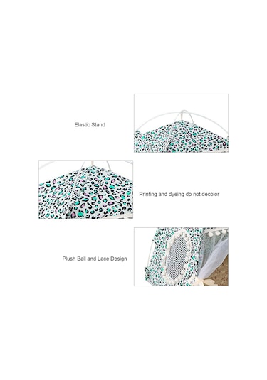 Vkemall Küçük Köpek Ve Kedi İçin Taşınabilir Çökeltilebilir Dış Mekan Kamp Tentesi - M Büyüklüğü, Leopar Desenli Yeşil