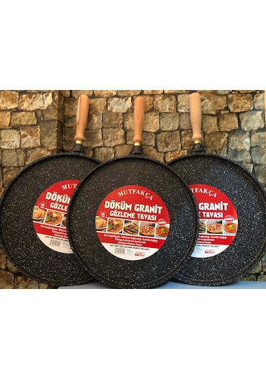 Mutfakça Döküm Gözleme Bazlama Krep Et Balık Tavası 36 CM