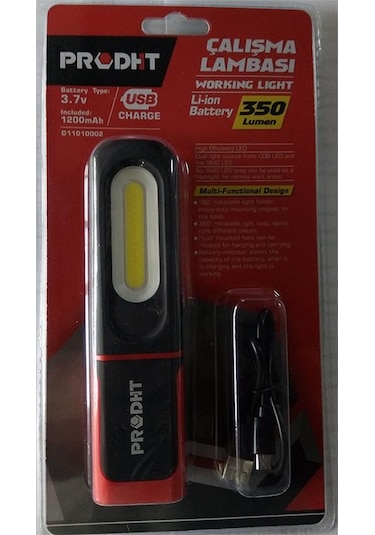 Dht 350 Lümen Mıknatıslı Kancalı Çalışma Lambası D11010002 N11.6242 Siyah