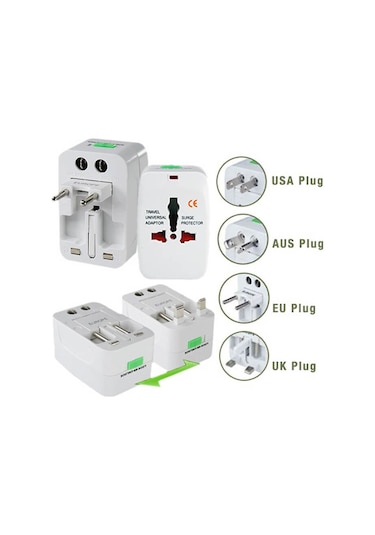 Universal Priz Fiş Çevirici Dönüştürücü Adaptör Tüm Ülkeler