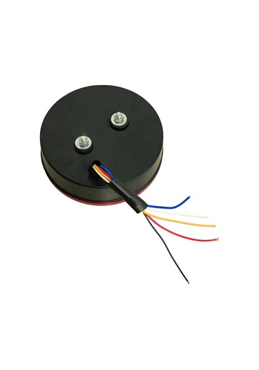 24v Stop Lambası Yuvarlak Neon Ledli 4 Fonksiyonlu 140 60 Mm