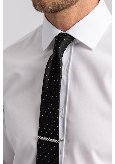 Tudors Modern Slim Fit Çift Manşet Erkek Gömlek-2262 Beyaz