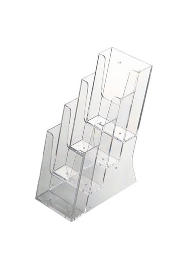 Masaüstü Broşürlük 10x21cm 1/3 A4 4 Katlı 1 Adet