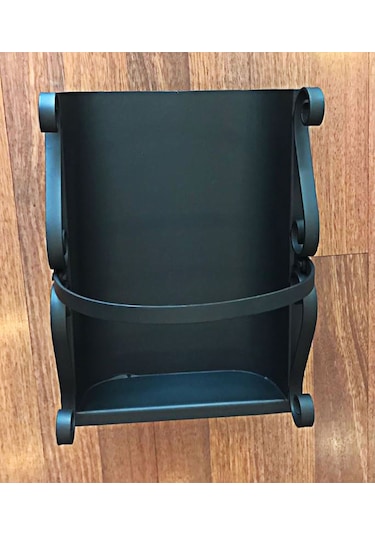 Siyah Şık Dekoratif Şömine Odunluk