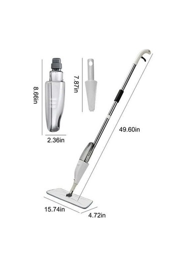 Lemestar Ev Ve İşyeri Temizliği İçin Çift Kullanımlı Spreyli Mop - Mikrofiber Silgi Ve Yeniden Kullanılabilir Suluk