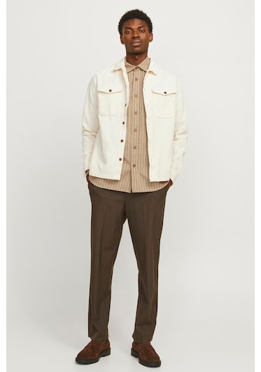 Jack & Jones Cepli Erkek Gömlek Ekru