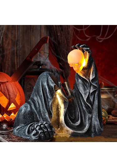 Homyl Azrail Heykeli Sanat Dekoru Cadılar Bayramı Dekorasyonu Küçük