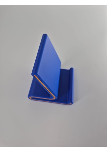 Şık Tasarımlı Telefon Standı, Masaüstü Uyumlu, 3d Baskı, Mavi