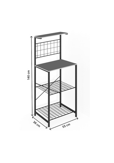 Çok Amaçlı Dolap Mutfak Bango Masa Dar Beyaz 1437
