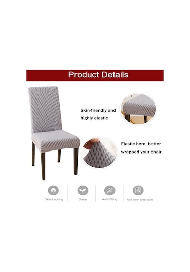 Şarap Kırmızısı Spandex Jakarlı Sandalye Düz Renk Streç Mobilya Koruyucu Slipcovers Yemek Odası Düğün Için Çıkarılabilir Sandalye Kapakları