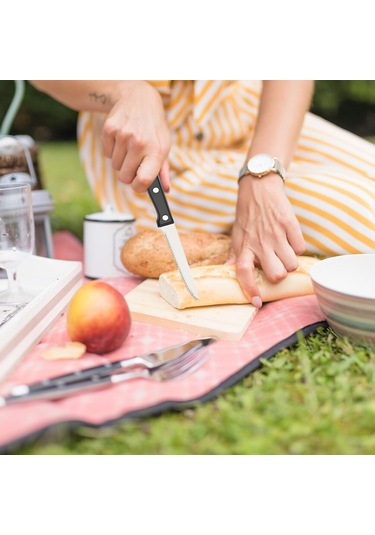 Kişilik Kamp Çatal Bıçak Takımı, Piknik Çatal Bıçak Takımı 10 Parça Kılıflı Kaşık Çatal Bıçak Klips Plaka, Paslanmaz Çelik Kamp Sofra Takımı Diğer