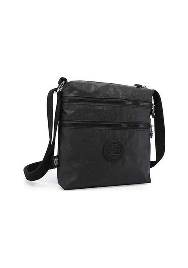 Novahub Şık Hafif Su Geçirmez Naylon Yüksek Üst Omuz Çantası Siyah - Dayanıklı Fermuarlı Fermuarlı Kullanışlı Siyah