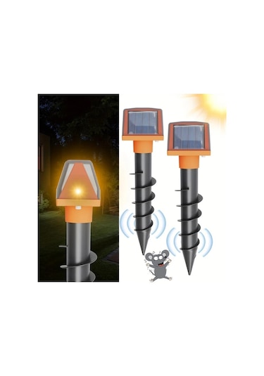Willowhaven 2pcs-057-1 Solar Fare Ve Kemirgen Kovucu 6 Ses Dalgası İle Bahçe Çiftlik İçin