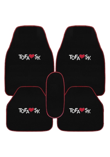 Tofaş Şahin Doğan Kartal Siyah Renk Oto Halı Paspas Seti + Yüksek Torpido Koruma Kaplama Halısı