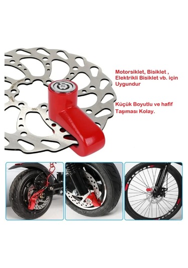 Umotech Yüksek Güvenlikli Bisiklet Scooter Motosiklet Kilidi