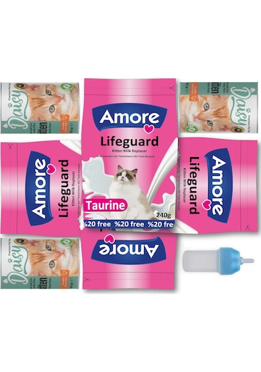LifeGuard Yavru Kedi Süt Tozu 4x240gr + 3 Konserve ve Biberon